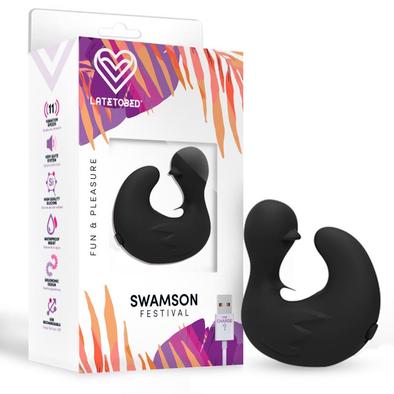 Swamson Dedal Patito Estimulador Usb Silicona Negro