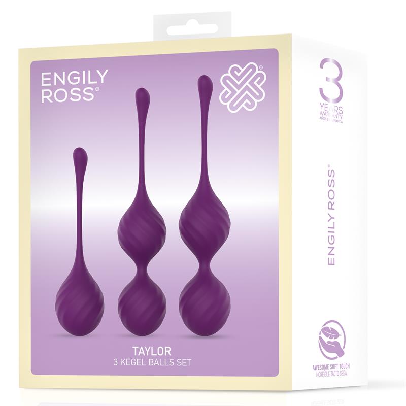 Taylor Bolas Kegel Silicona Púrpura