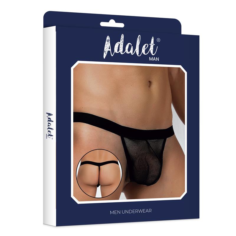 Titan Tanga De Rejilla Talla Única Negro