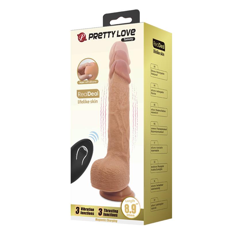 Dildo  Pretty Love  Tommy Realista Vibrador 22.5 Cm