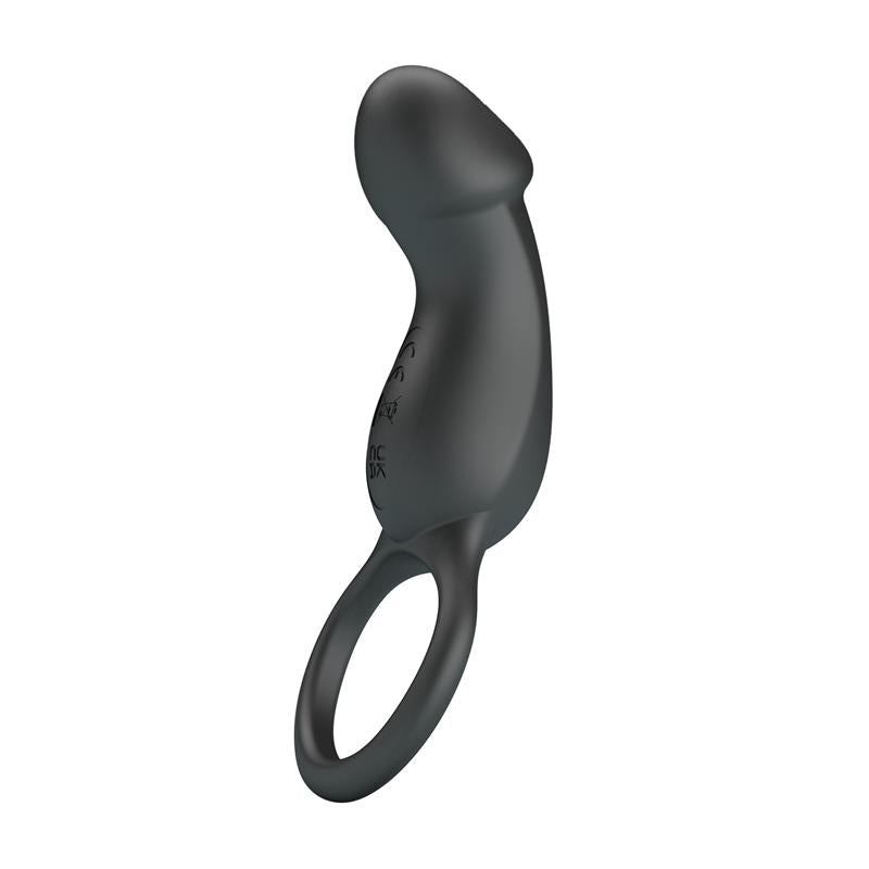 Pretty Love - Trae Anillo Vibrador Con Estimulador Negro