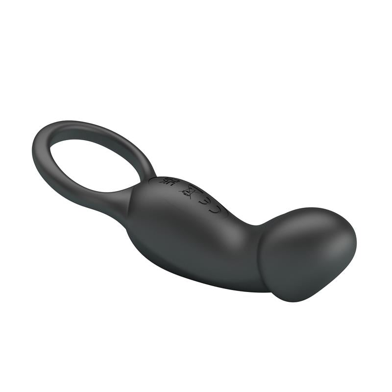 Pretty Love - Trae Anillo Vibrador Con Estimulador Negro