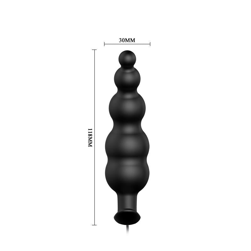 Pretty Love Plug Anal Silicona Estimulacion Extra Y 12 Modos Vibracion - Negro