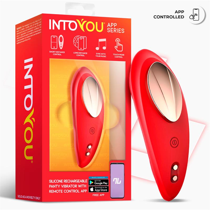 Vibrador De Braguita Silicone  Con App Silicona Doble Capa Rojo
