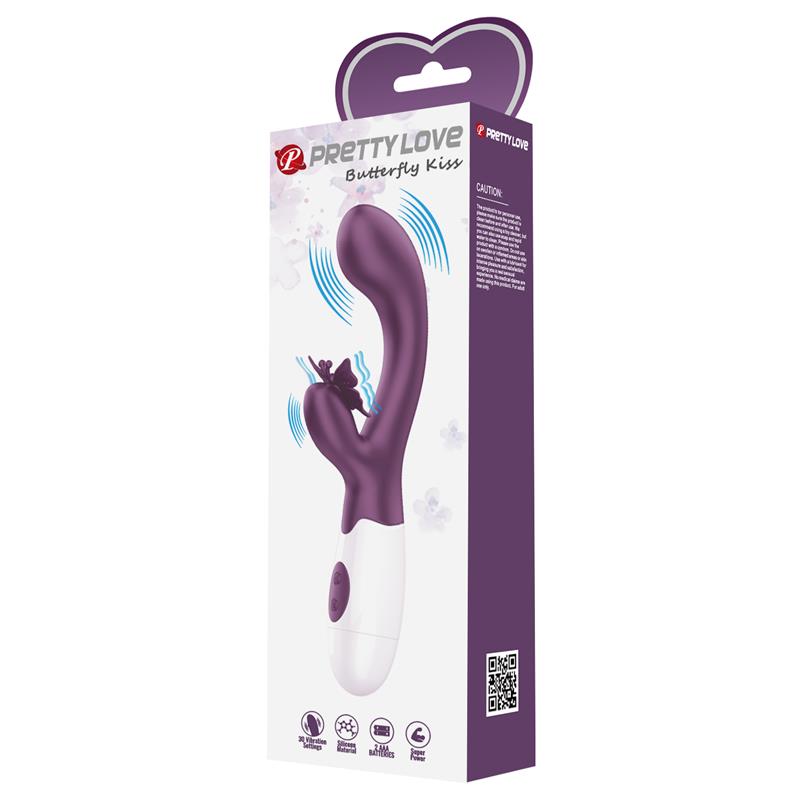 Pretty Love - Butterfly Kiss Vibrador Rabbit & Estimulador Punto G Morado