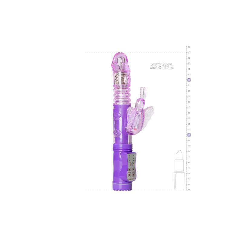 Vibrador Con Mariposa - Púrpura