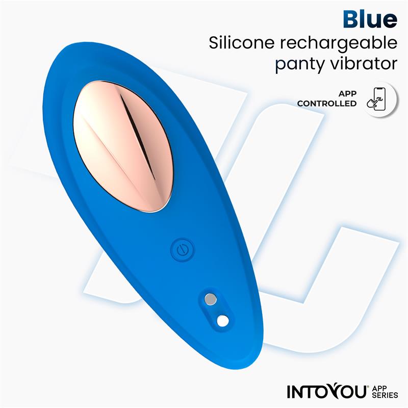 Vibrador De Braguita Silicone  Con App Silicona Silicona Azul