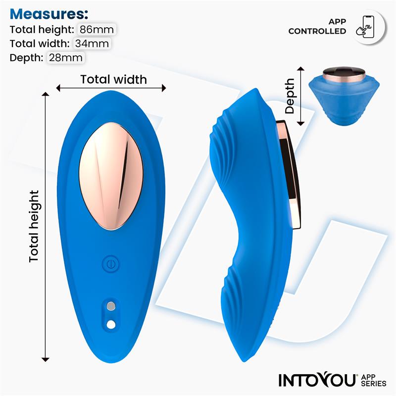 Vibrador De Braguita Silicone  Con App Silicona Silicona Azul