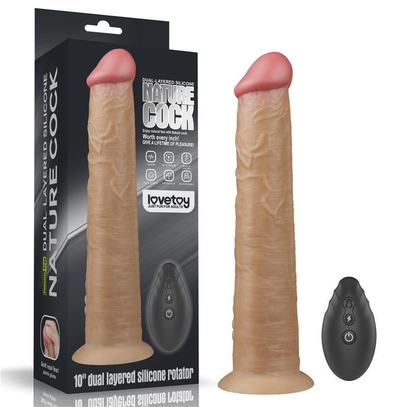 Vibrador Realista Con Rotación Doble Capa 10