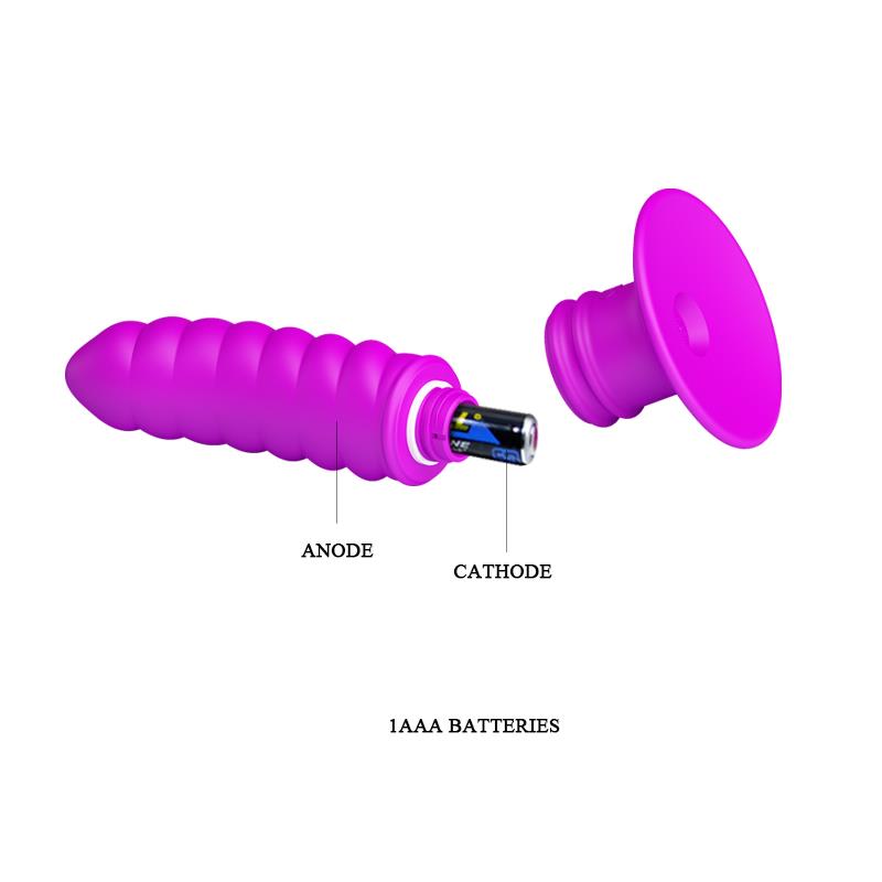 Vibrador Twist Plug Anal Púrpura
