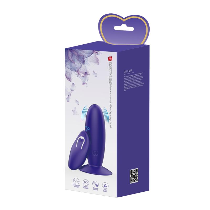 Pretty Love  Youth Plug Anal Vibrador Control Remoto Violeta