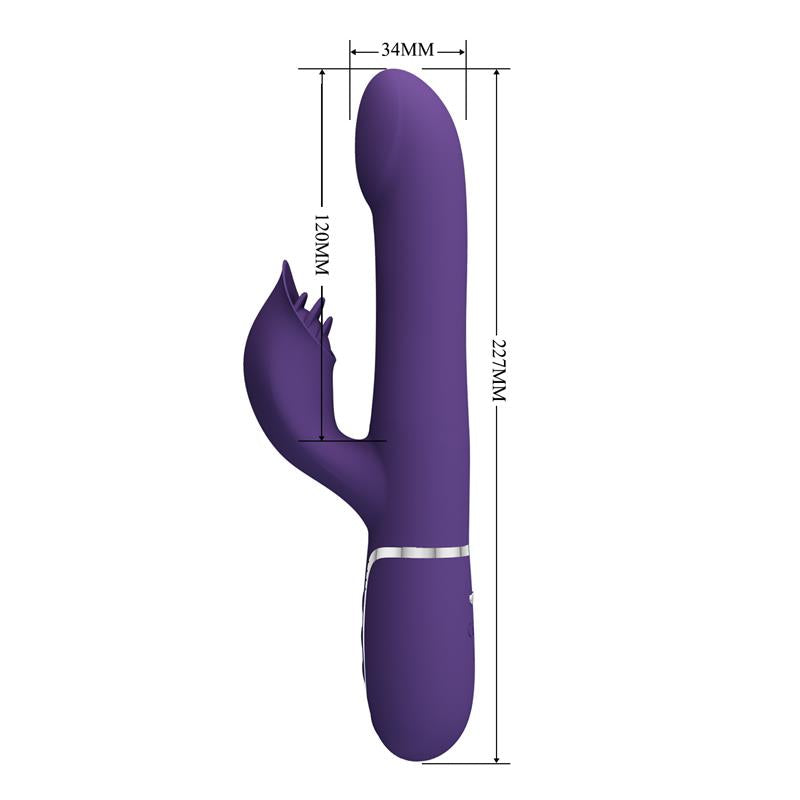 Pretty Love - Zalin Vibrador Rabbit Perlas 4 En 1 Morado