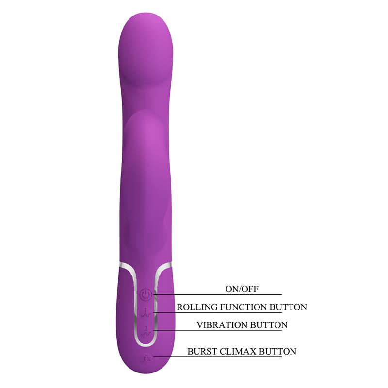 Pretty Love - Vibrador & Estimulador Multifunción 4 En 1 Morado
